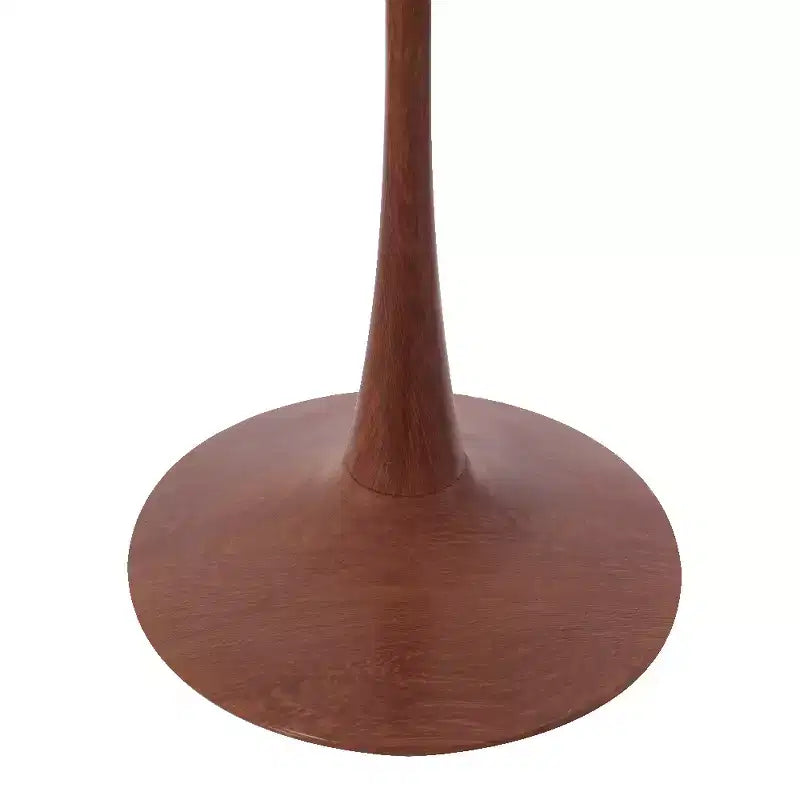 Tavolo da pranzo rotondo da 27" con piano in composito di pietra e base a piedistallo in acciaio