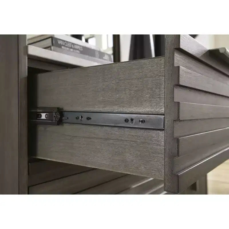 Comodino a 2 cassetti con piano in marmo bianco e finitura in legno