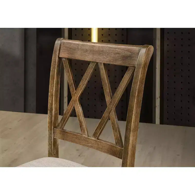 Sedie da pranzo imbottite di metà secolo con schienale unico, set da 2 – Struttura in legno, poliestere