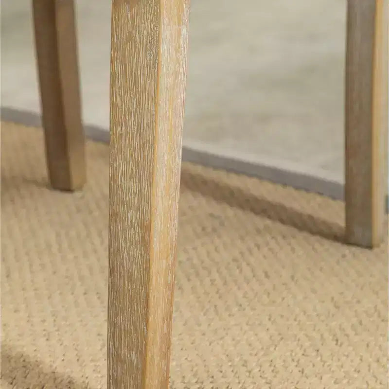 Sedie da Pranzo Imbottite con Schienale Trapuntato, Set da 2 – Struttura in Legno, Poliestere