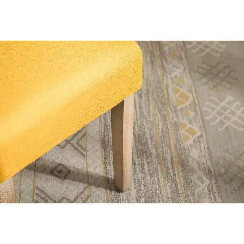 Sedie da Pranzo Imbottite con Schienale Trapuntato, Set da 2 – Struttura in Legno, Poliestere