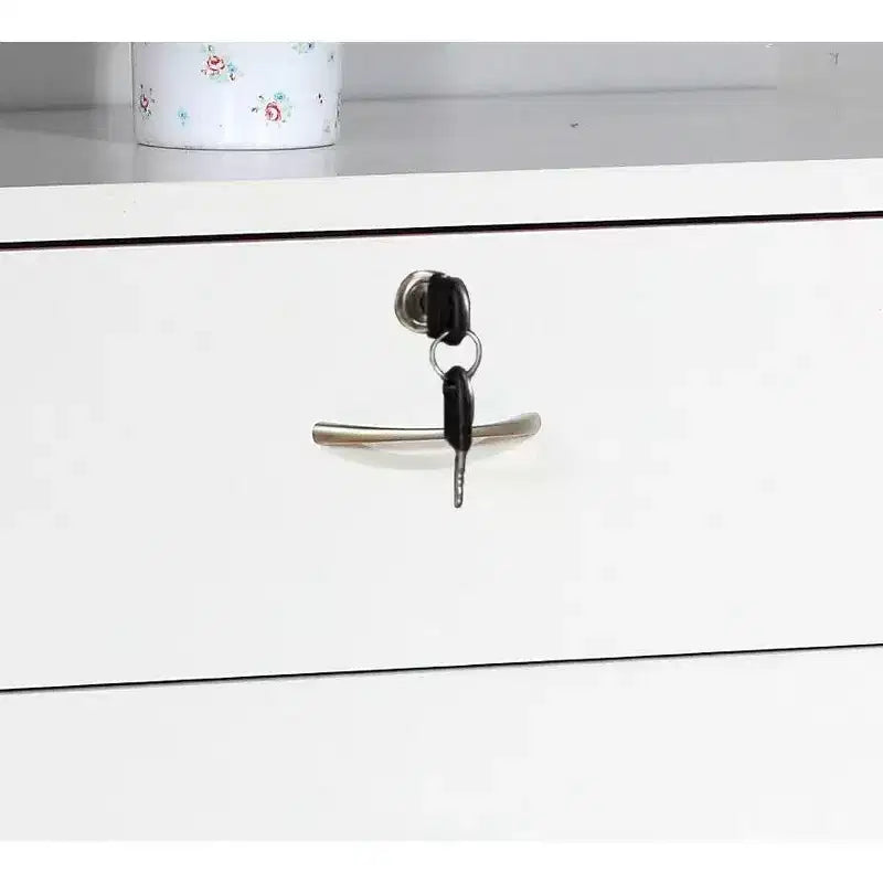 Cassettiera a 5 cassetti con guide metalliche silenziose e maniglie in metallo – Truciolato, 78,1 cm L x 41,9 cm P x 109,8 cm A