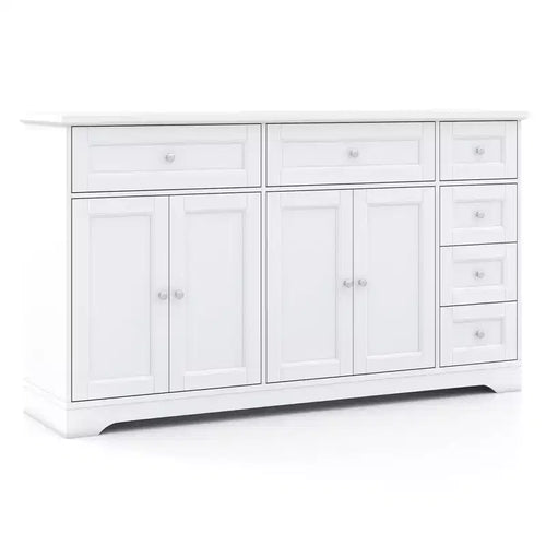 Madia a buffet da 150 cm con 4 ante e 6 cassetti - Bianca