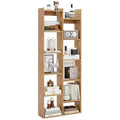 Costway 11-Tier Bookcase w/Anti-Tipping Kits Wood Display Shelf Tree-Shaped Bookshelf