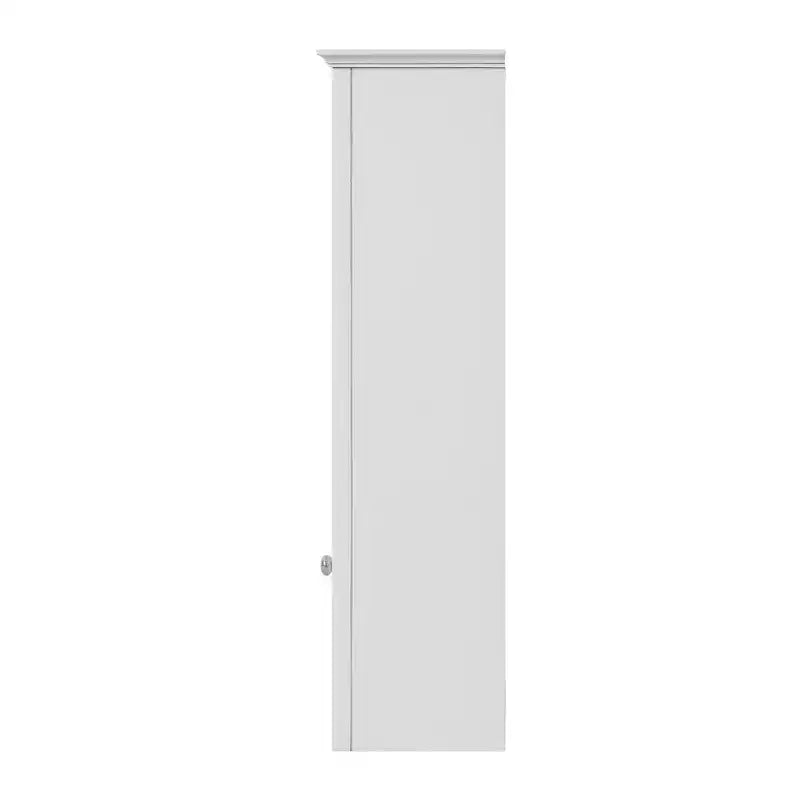 Pensile bagno a specchio con contenitore - Bianco