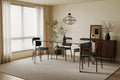 Luck Live Contemporary Tempered Glass Dining Table with Stainless Steel Legs, Rectangular 6-8 Seater Table for Dining Room, living room