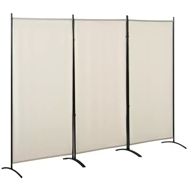Divisorio Pieghevole a 3 Pannelli – Struttura in Acciaio Verniciato a Polvere, 99.5"L x 71.75"A