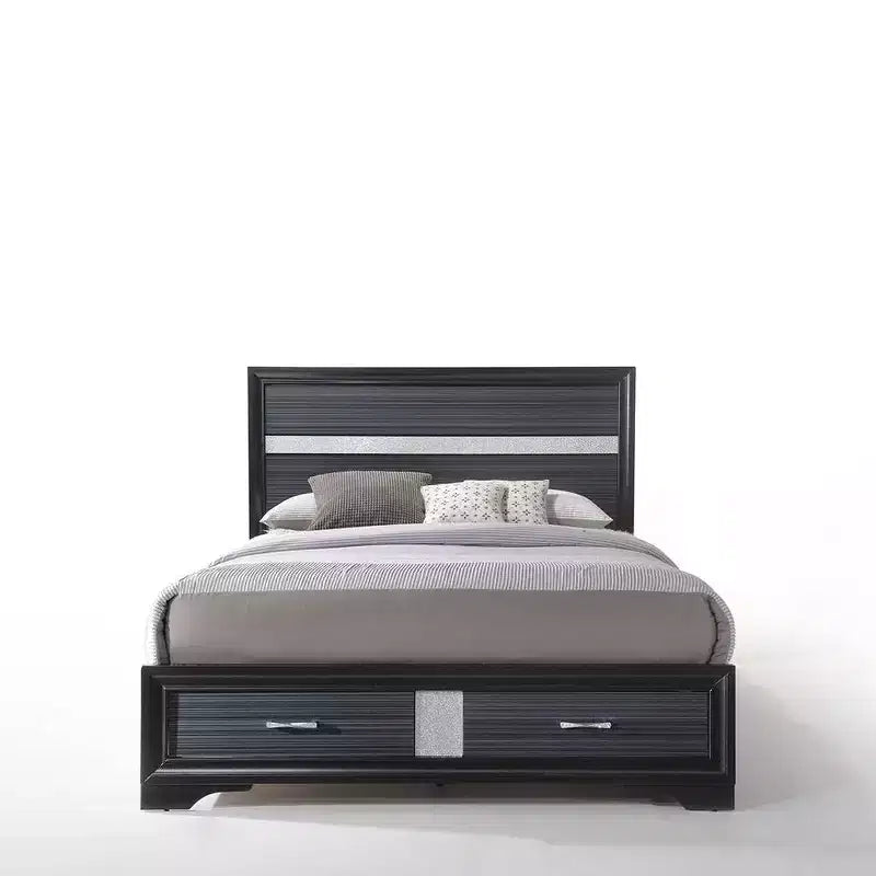 Letto a piattaforma con cassetti portaoggetti integrati – Struttura in legno e composito di legno, Queen 63"L x 84"P x 50"A
