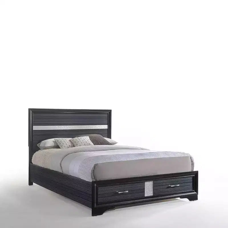Letto a piattaforma con cassetti portaoggetti integrati – Struttura in legno e composito di legno, Queen 63"L x 84"P x 50"A